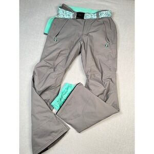 ONeill Women's Snow OuterwearPants Grey Teal Belted Waterproof Breathable Small